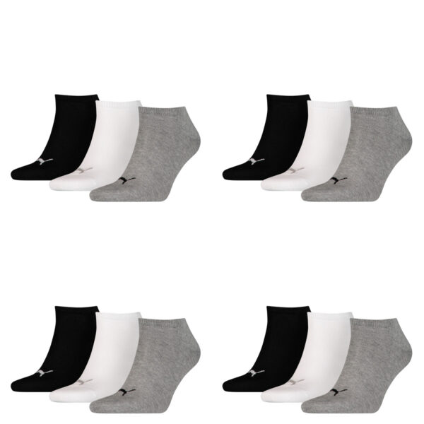 12 Paar Puma Sneaker Invisible Socken Gr. 35 - 49 Unisex für Damen Herren Füßlin...
