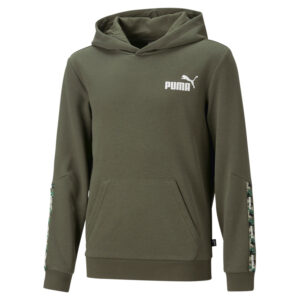 PUMA Ess Tape Camo Hoody Kinder Sweatshirt Kapuzenpullover grün 673235