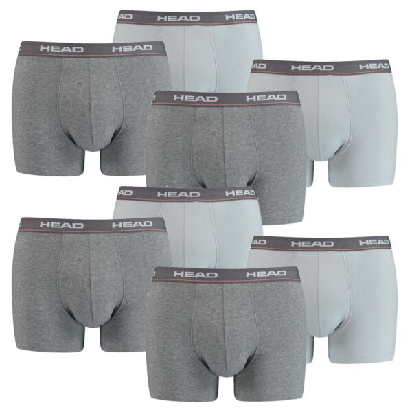 8 er Pack Head Herren Boxer Boxershorts Basic Pant Unterwäsche GRAU