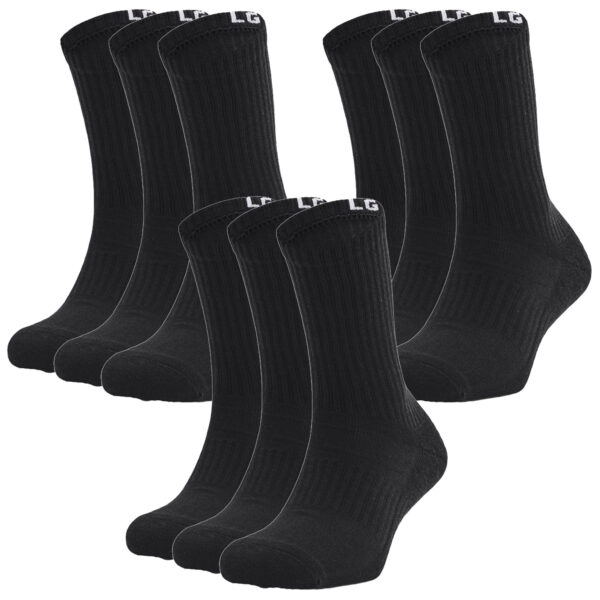 9 Paar Under Armour Core Crew Socken Unisex Sportsocken 1358345