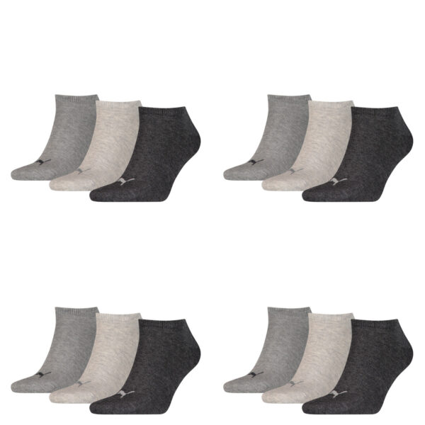 12 Paar Puma Sneaker Invisible Socken Gr. 35 - 49 Unisex für Damen Herren Füßlin...