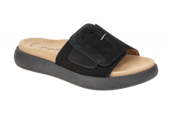 Gabor 63.751.17 schwarz - bequeme Pantolette f?r Damen