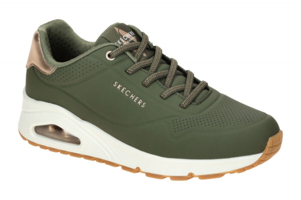 Skechers UNO 155196 OLV olive - sportliche Halbschuhe f?r Damen