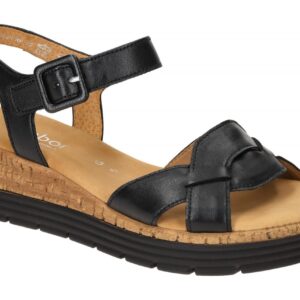 Gabor GENUA 42.704.57 schwarz - Riemchen Sandale f?r Damen