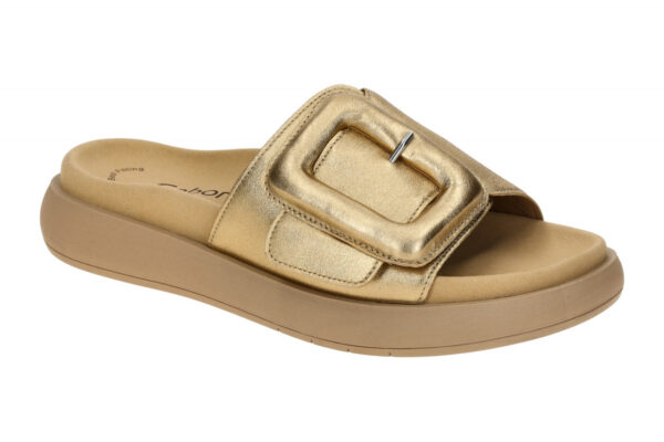 Gabor 63.751.63 gold - bequeme Pantolette f?r Damen