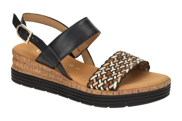 Gabor GENUA 62.705.67 schwarz - Riemchen Sandale f?r Damen