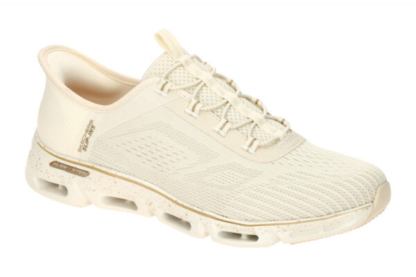 Skechers GLIDE STEP GRATIFY 104610 NTGD beige - sportliche Slipper f?r Damen