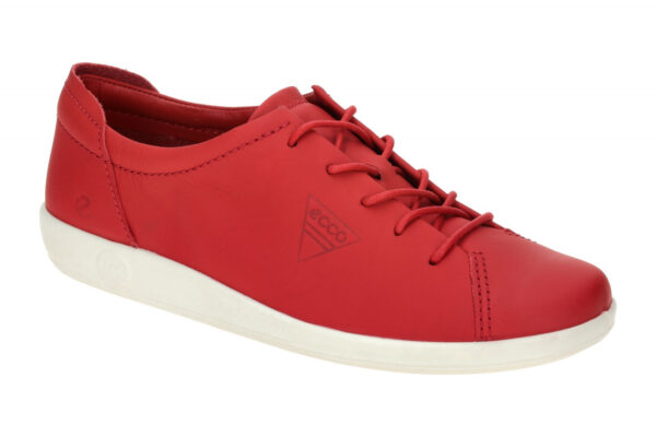 Ecco SOFT 2.0 20658301466 rot - bequeme Halbschuhe f?r Damen