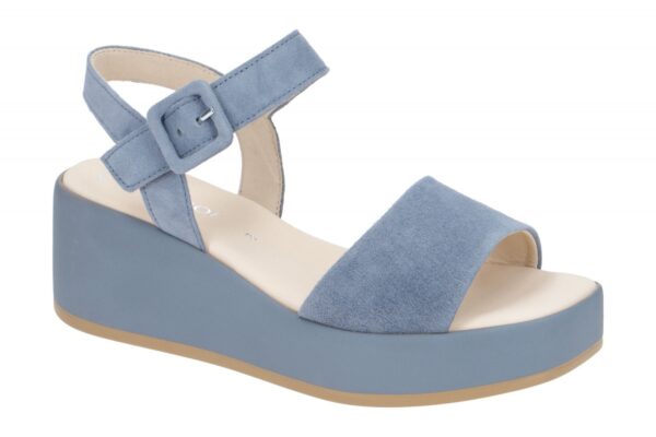 Gabor 84.531.18 hell-blau - Riemchen Sandale f?r Damen