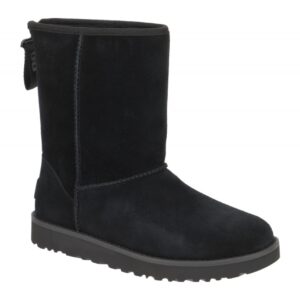 UGG CLASSIC SHORT LOGO ZIP 1122672 BLK schwarz - Winterstiefel f?r Damen