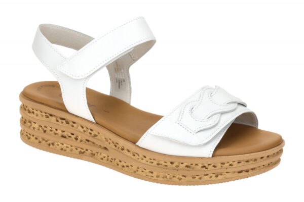 Gabor 64.553.21 wei? - Riemchen Sandale f?r Damen