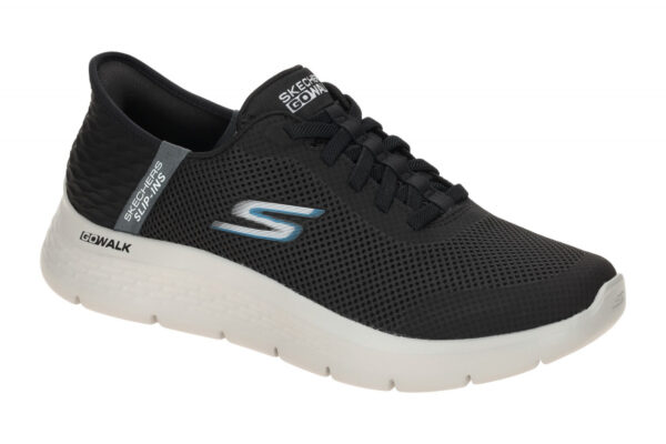 Skechers GO WALK FLEX 216324 BKGY schwarz - Slipper f?r Herren