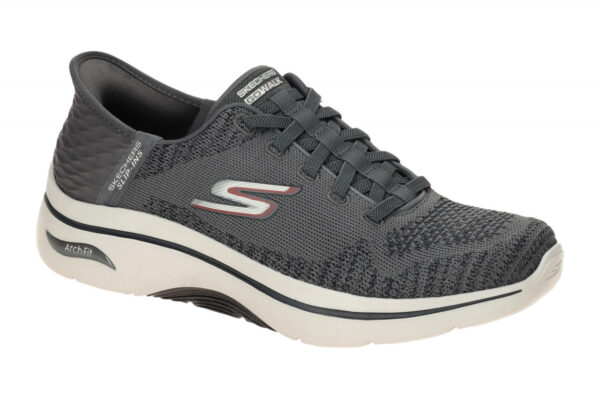 Skechers GO WALK ARCH FIT 2.0 216601 CCRD dunkel-grau - Slipper f?r Herren