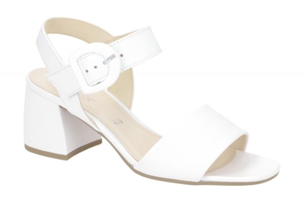 Gabor 61.710.21 wei? - Riemchen Sandale f?r Damen