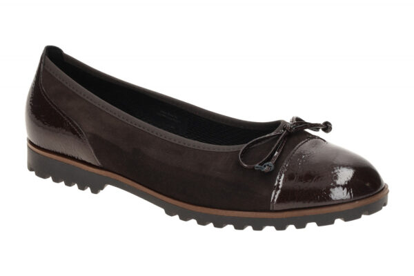 Gabor 74.100.18 dunkel-braun - Ballerina - Halbschuhe - Slipper f?r Damen
