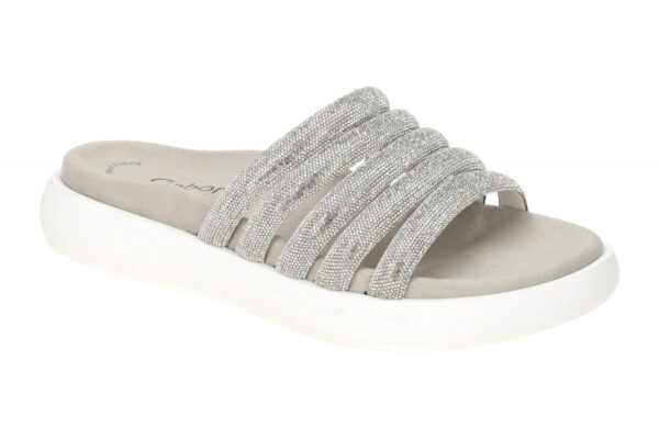 Gabor 63.752.81 silber - bequeme Pantolette f?r Damen