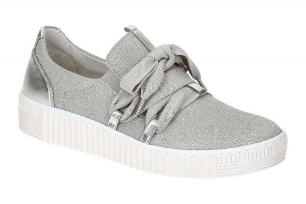 Gabor 63.333.61 silber - sportliche Slipper f?r Damen