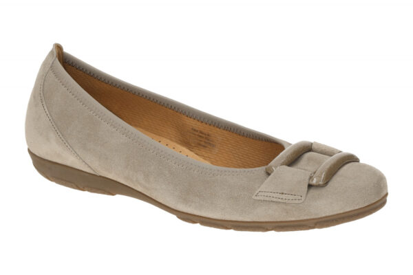 Gabor 74.166.12 grau - Ballerina - Halbschuhe - Slipper f?r Damen