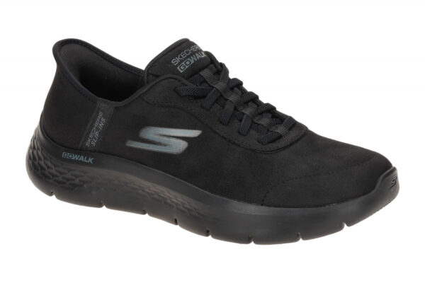 Skechers GO WALK FLEX 124837 BBK schwarz - sportliche Slipper f?r Damen