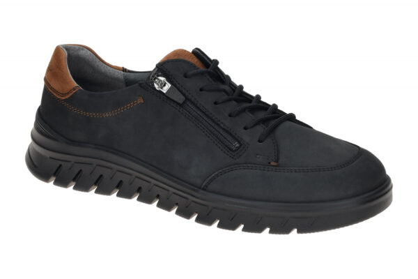 Waldl?ufer H 915008 301 479 dunkel-blau - bequeme Halbschuhe f?r Herren