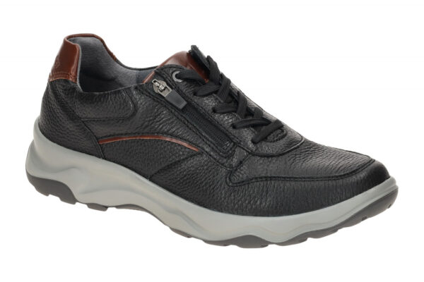 Waldl?ufer H 718007 510 594 schwarz - bequeme Halbschuhe f?r Herren
