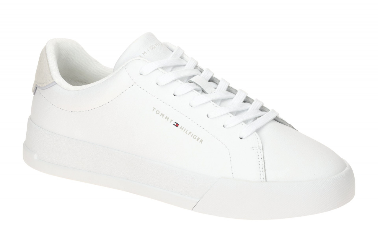 Tommy Hilfiger TH COURT LTH DETAIL ESS FM05367 YBS wei? - Sneakers f?r Herren 1 Tommy Hilfiger TH COURT LTH DETAIL ESS FM05367 YBS wei? - Sneakers f?r Herren