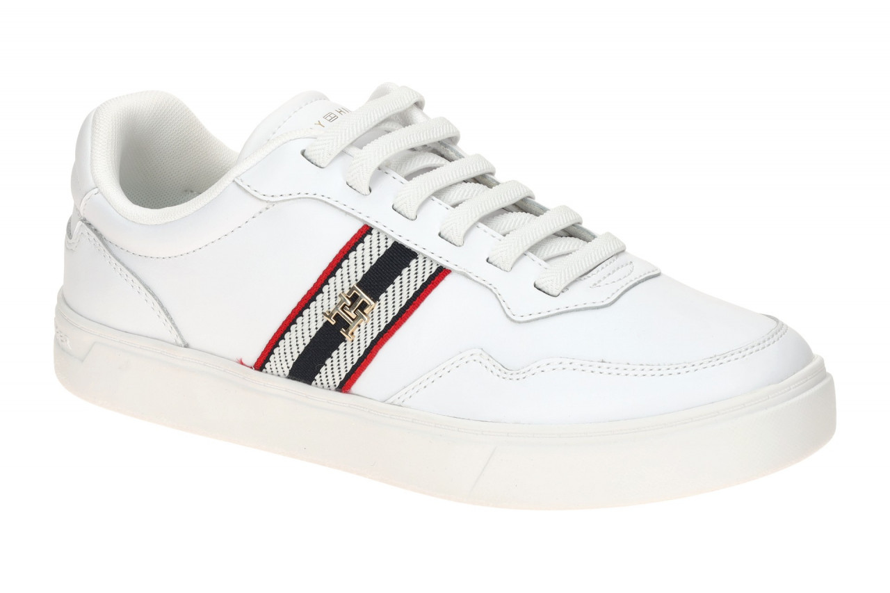 Tommy Hilfiger TH WEBBING CUPSOLE FW09001 YBS wei? - sportliche Slipper f?r D... 1 Tommy Hilfiger TH WEBBING CUPSOLE FW09001 YBS wei? - sportliche Slipper f?r D...