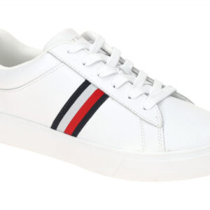 Tommy Hilfiger ESSENTIAL COURT SNEAKER STRPS FW08321 YBS wei? - sportliche Ha...