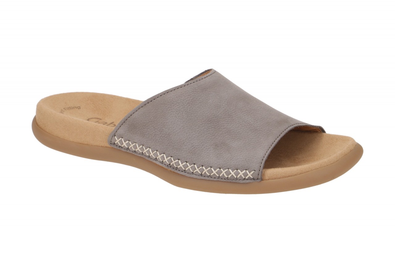 Gabor 03.705.13 grau - bequeme Pantolette f?r Damen 1 Gabor 03.705.13 grau - bequeme Pantolette f?r Damen