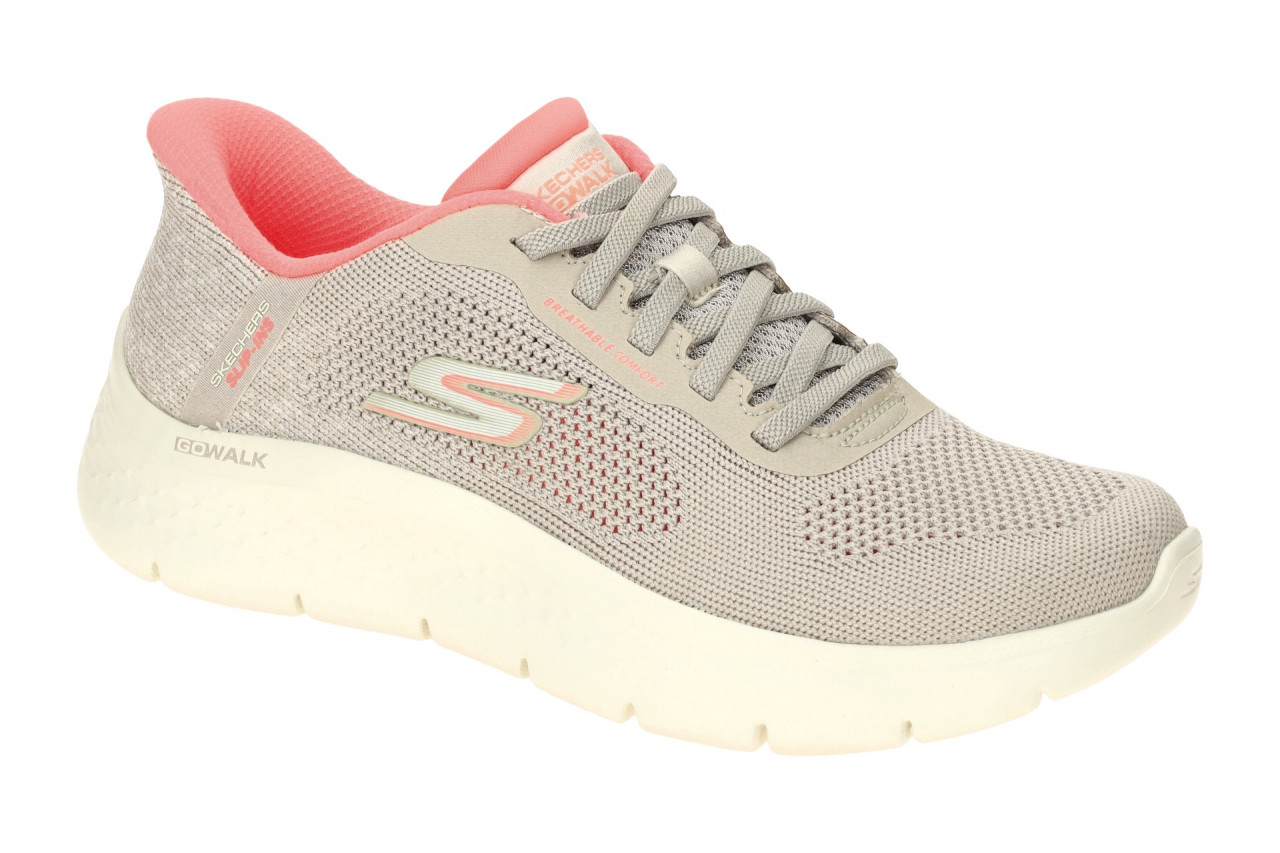 Skechers GO WALK FLEX 125503 TPPK taupe - bequeme Slipper f?r Damen 1 Skechers GO WALK FLEX 125503 TPPK taupe - bequeme Slipper f?r Damen