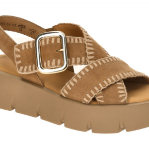 Gabor 64.751.14 hell-braun - Riemchen Sandale f?r Damen