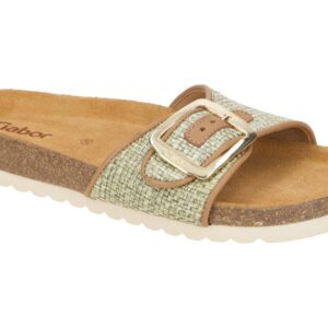 Gabor 83.031.49 gr?n - bequeme Pantolette f?r Damen