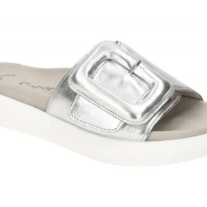 Gabor 63.751.61 silber - bequeme Pantolette f?r Damen