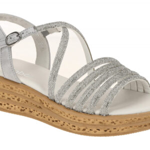 Gabor 64.555.81 silber - Riemchen Sandale f?r Damen