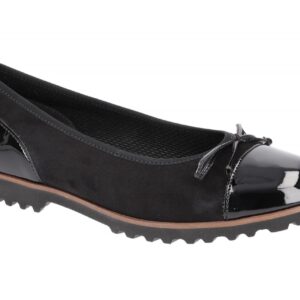 Gabor 04.100.37 schwarz - Ballerina - Halbschuhe - Slipper f?r Damen