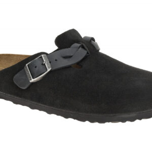 Birkenstock BOSTON BRAIDED 1030497 schwarz - bequeme Pantolette f?r Damen