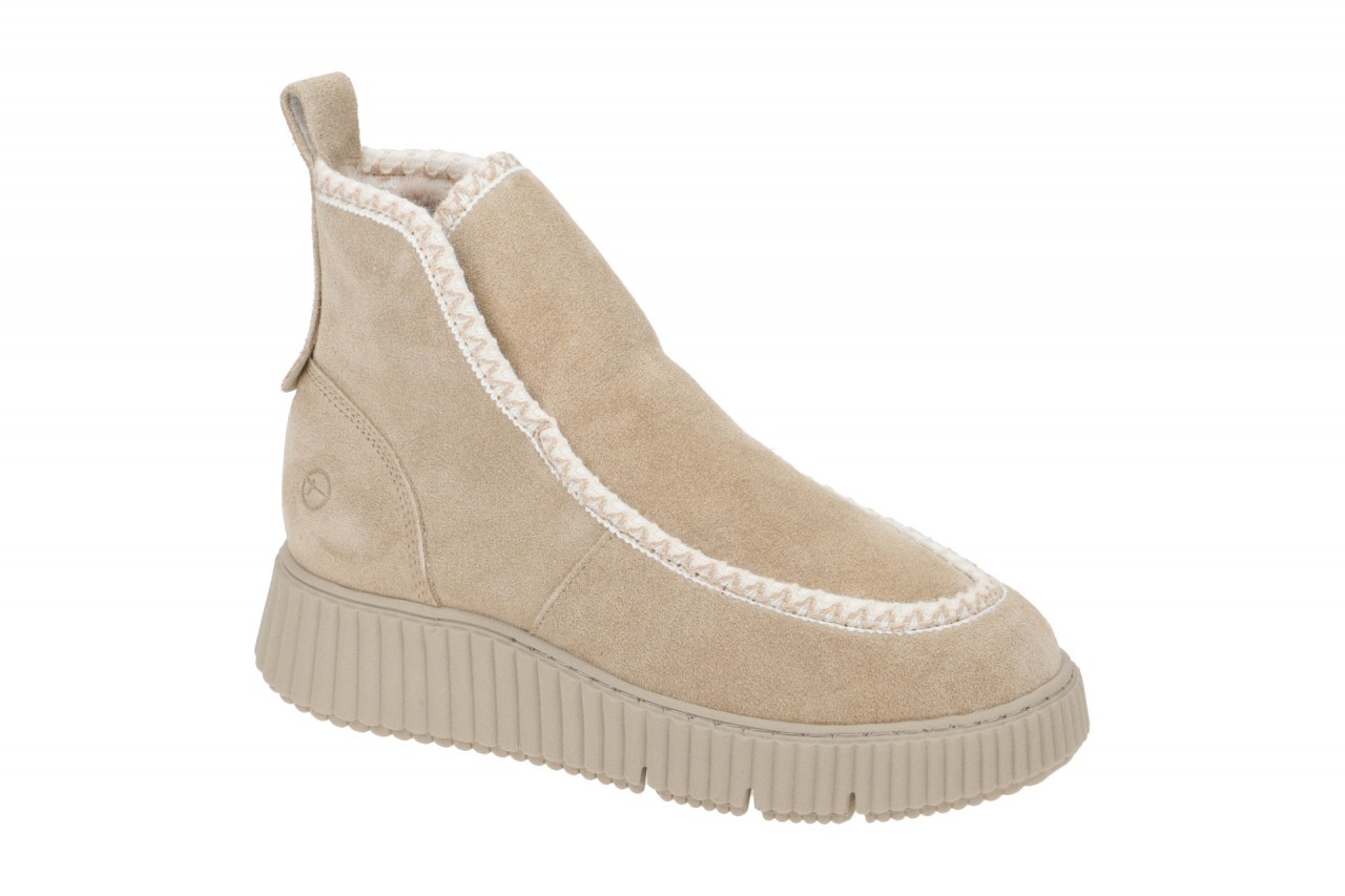 Tamaris Leder Stiefelette Schlupf Boots beige 1-26865 1 Tamaris Leder Stiefelette Schlupf Boots beige 1-26865