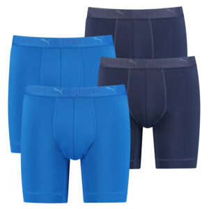 PUMA lange Boxershorts Herren 4er Pack Sport Mikrofaser + elastisch / Funktionsu...