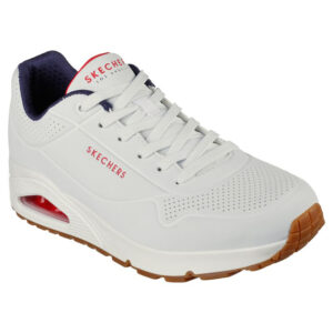 Skechers Mens Sport Casual UNO STAND ON AIR Sneakers Men 52458 white/navy/red