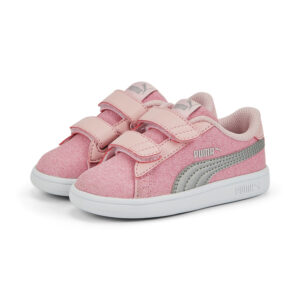 Puma Smash v2 Glitz Glam V Inf Glitzer Junior Mädchen Schuh Klett rosa 367380
