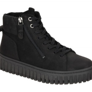 Tamaris Plateau Boots schwarz Nubuck 1-25206-43