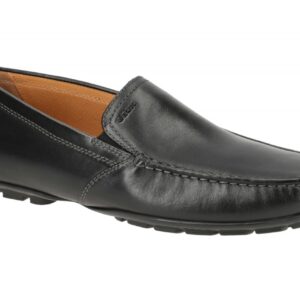 Geox Respira Moner V Slipper in schwarz Mokassin