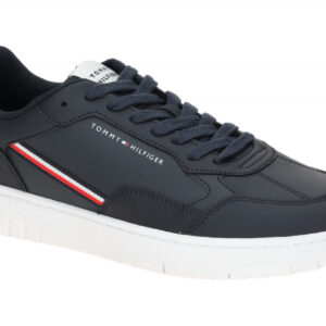 Tommy Hilfiger TH BASKET CORE STRIPES FM05631 DW5 dunkel-blau - Sneakers f?r ...