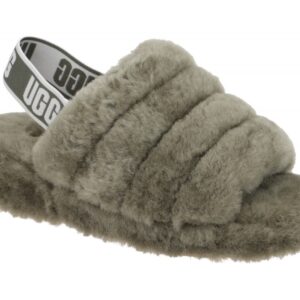 UGG FLUFF YEAH SLIDE 1095119 BTOL gr?n - Riemchen Sandale f?r Damen