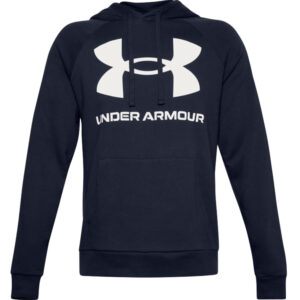 Under Armour Rival Fleece Big Logo Hoodie Herren Sweatshirt 1357093 410 blau