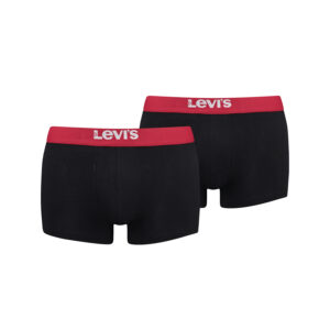 Levi's Solid Basic Herren Boxershorts Unterwäsche aus Bio-Baumwolle im 2er Pack