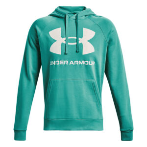 Under Armour Rival Fleece Big Logo Hoodie Herren Sweatshirt 1357093 722 grün