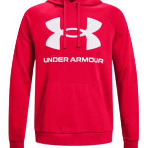 Under Armour Rival Fleece Big Logo Hoodie Herren Sweatshirt 1357093 600 rot