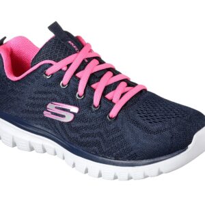 Skechers Sport Womens GRACEFUL GET CONNECTED WIDE FIT Sneakers Frauen 12615 Blau