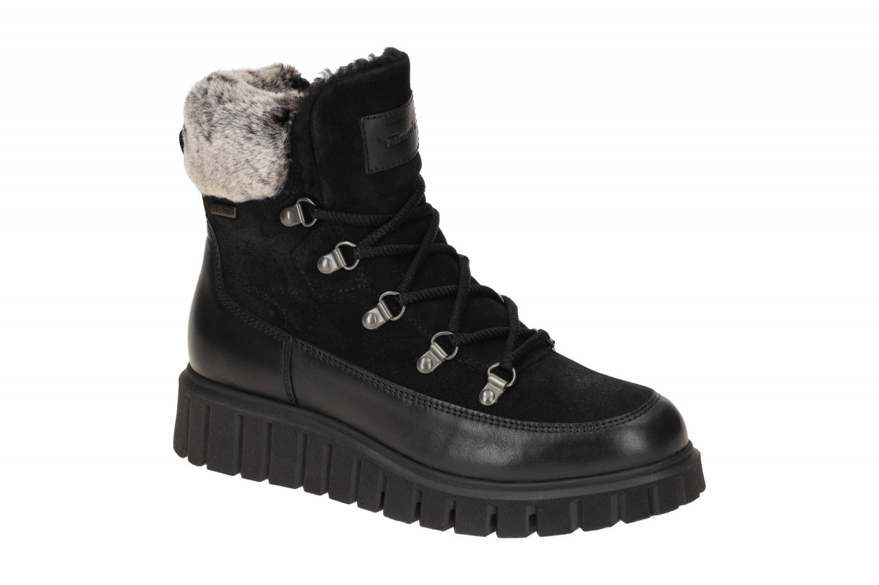 Tamaris Lace Up Winter Boots schwarz Leder wasserabweisend 1-26267-43 1 Tamaris Lace Up Winter Boots schwarz Leder wasserabweisend 1-26267-43